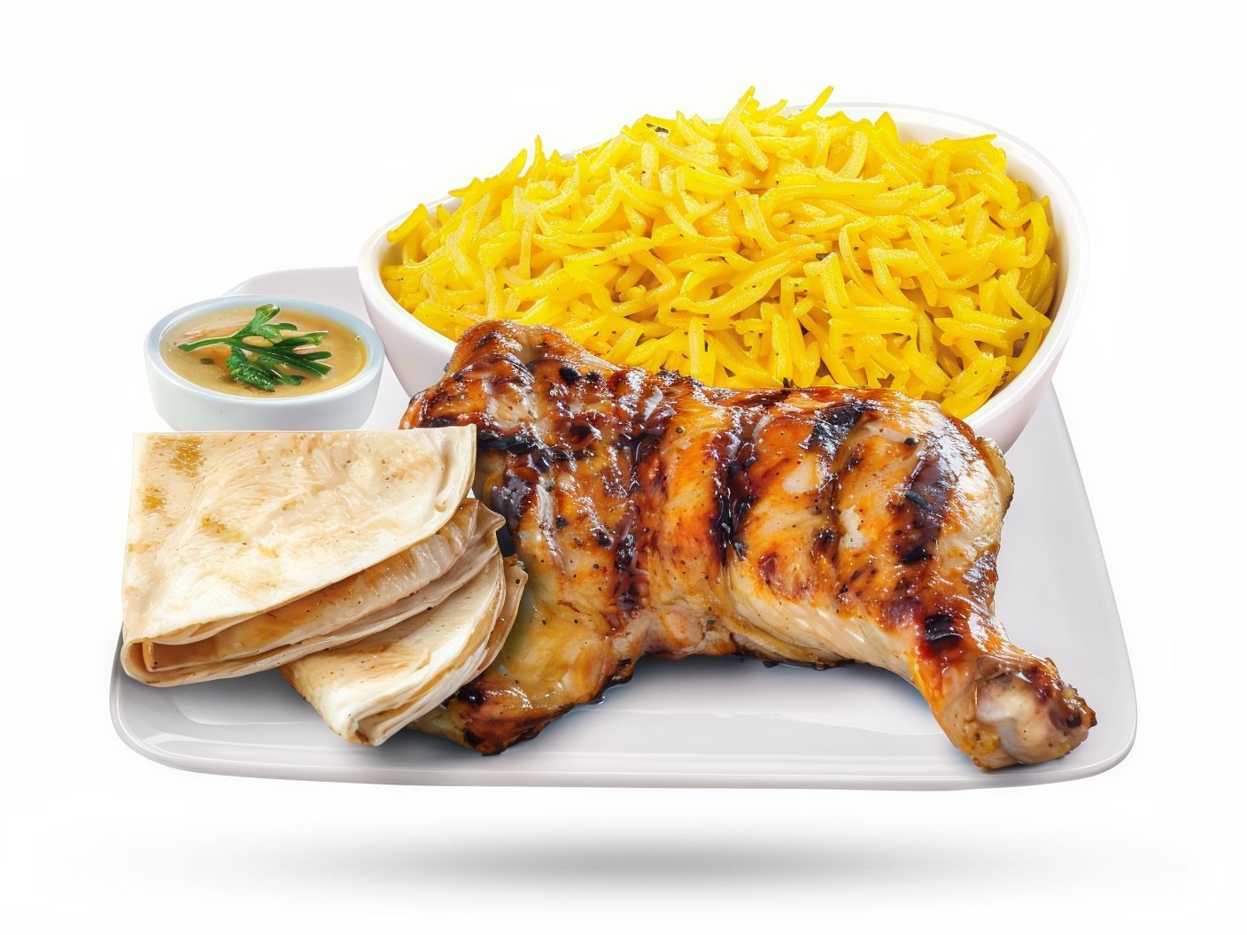1/4 Grilled Chicken Thigh Meal