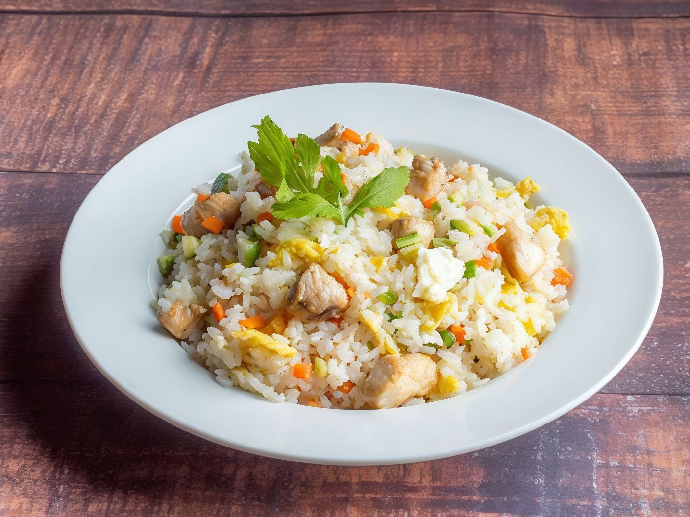 R08- Fried Rice with Eggs and Chicken
