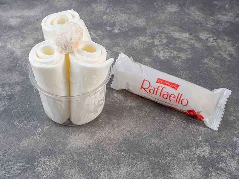 Raffaello Chocolate Ice Cream Roll
