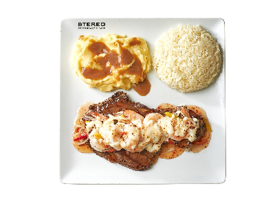 Rib Eye & Italian Shrimp Sauce