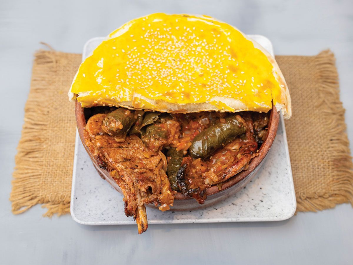 Ribs With Vine Leaves Casserole Turkish