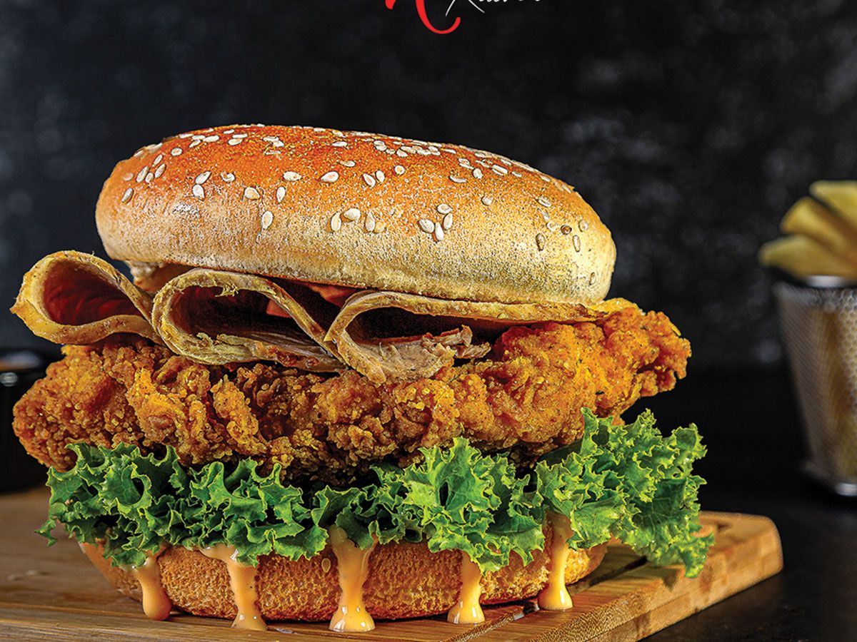 Crispy Chicken Roast Beef Sandwich