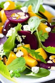Arugula Salad with Mango and Beetroot
