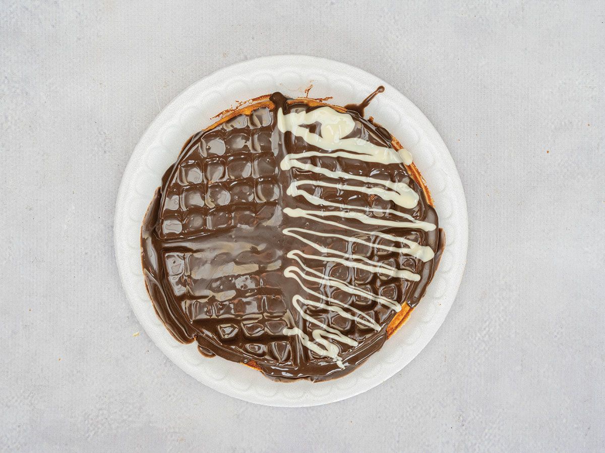 Waffle Nutella half and half white