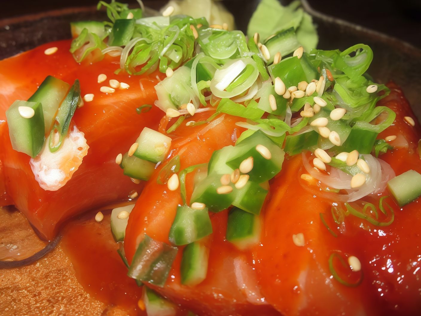 Spicy Salmon Sashimi