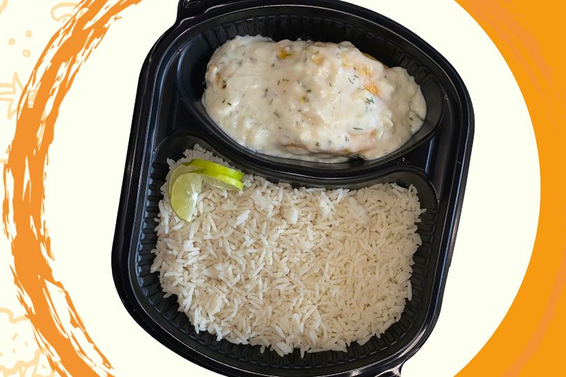Salmon Fillet Meal with Lemon Sauce