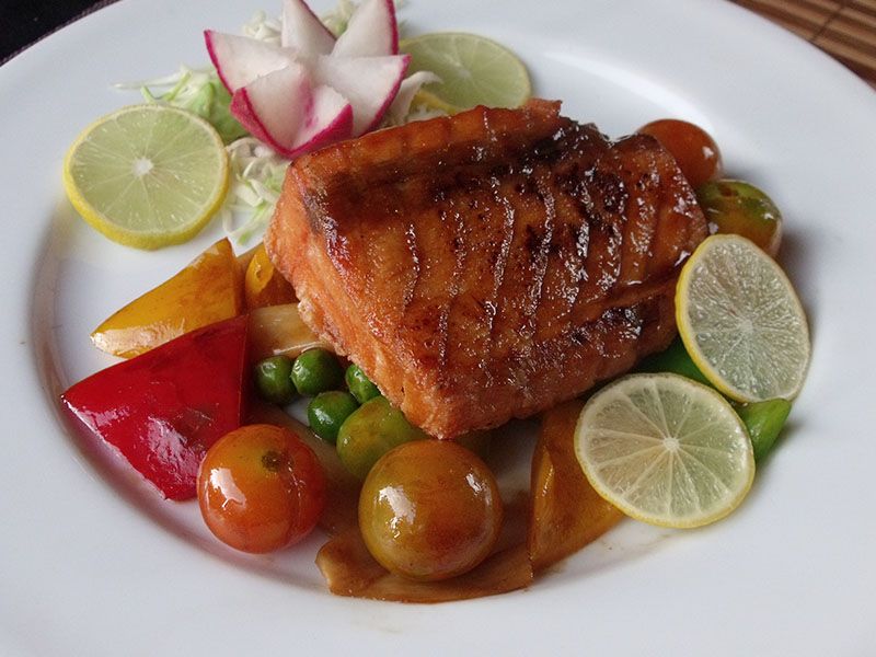 Salmon Steak Platter