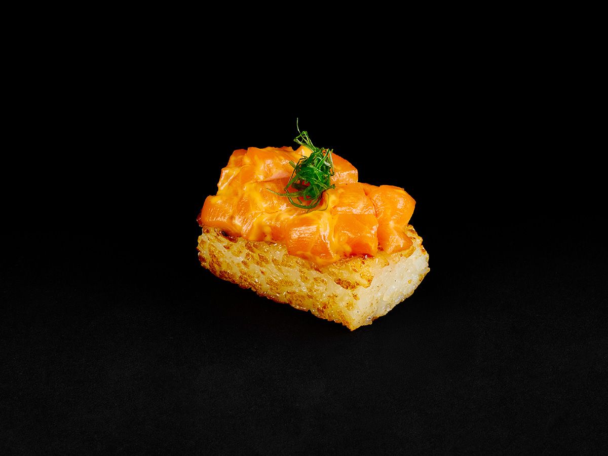 Salmon Wasabi Grilled Rice 1 pc