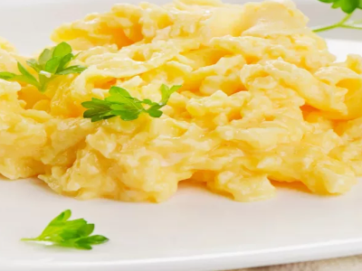 Scrambled eggs butter box
