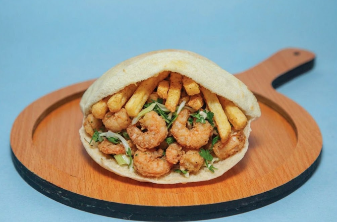 Shrimp Potato Sandwich