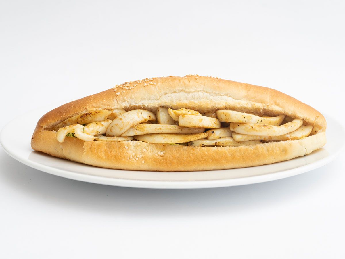 Squid Fajita Sandwich