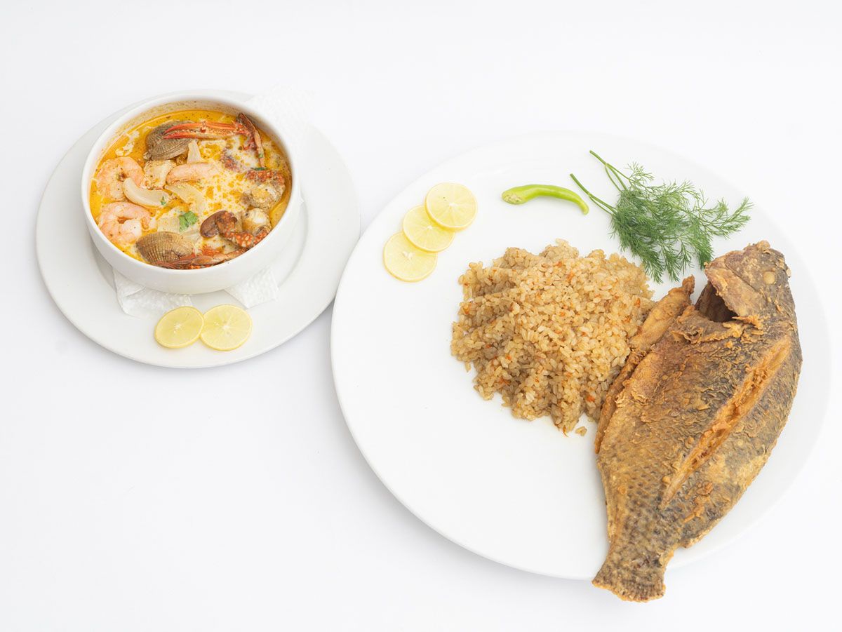 Tilapia Fish With Soup Meal