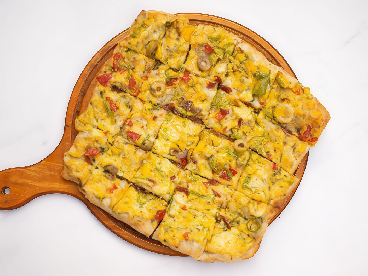 Kiri Cheese Oriental Pizza