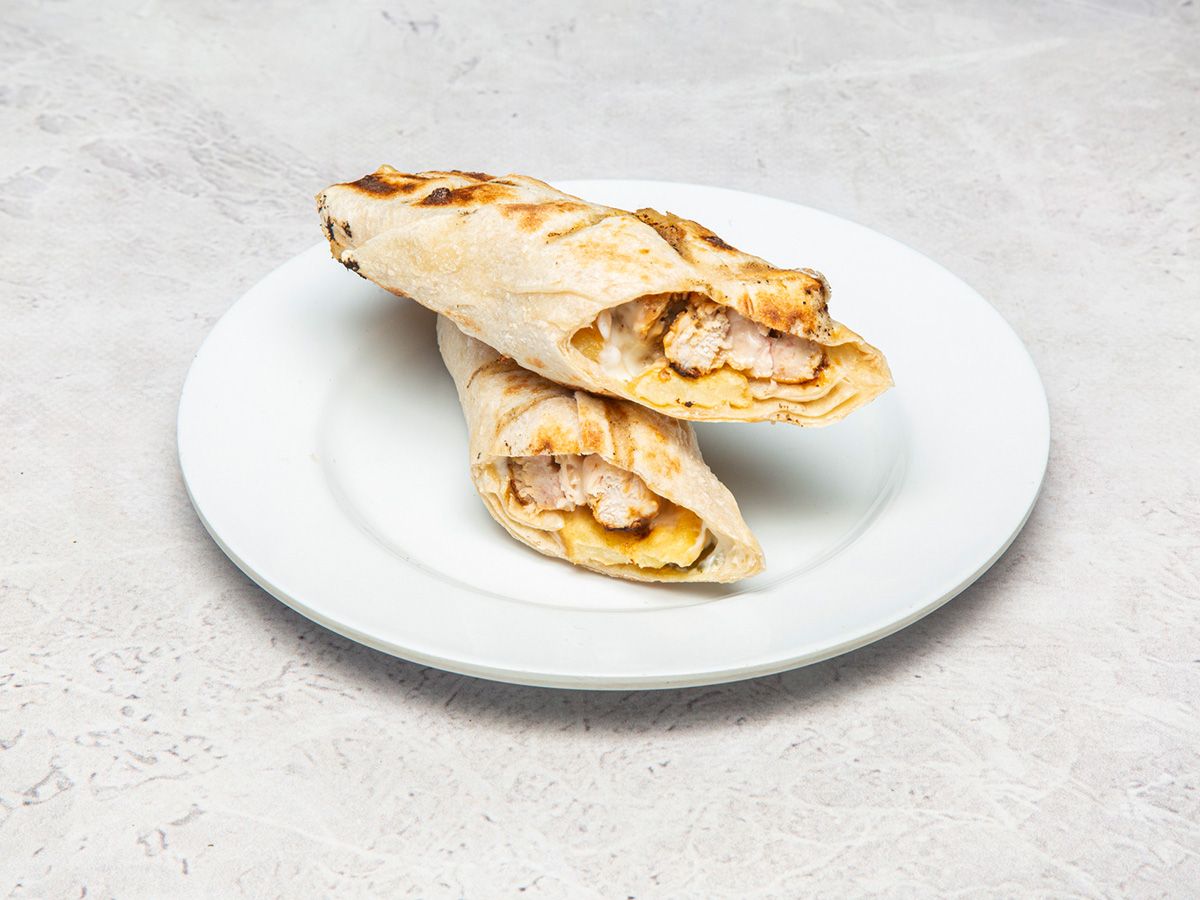 Shish Tawook Sandwich On Charcoal