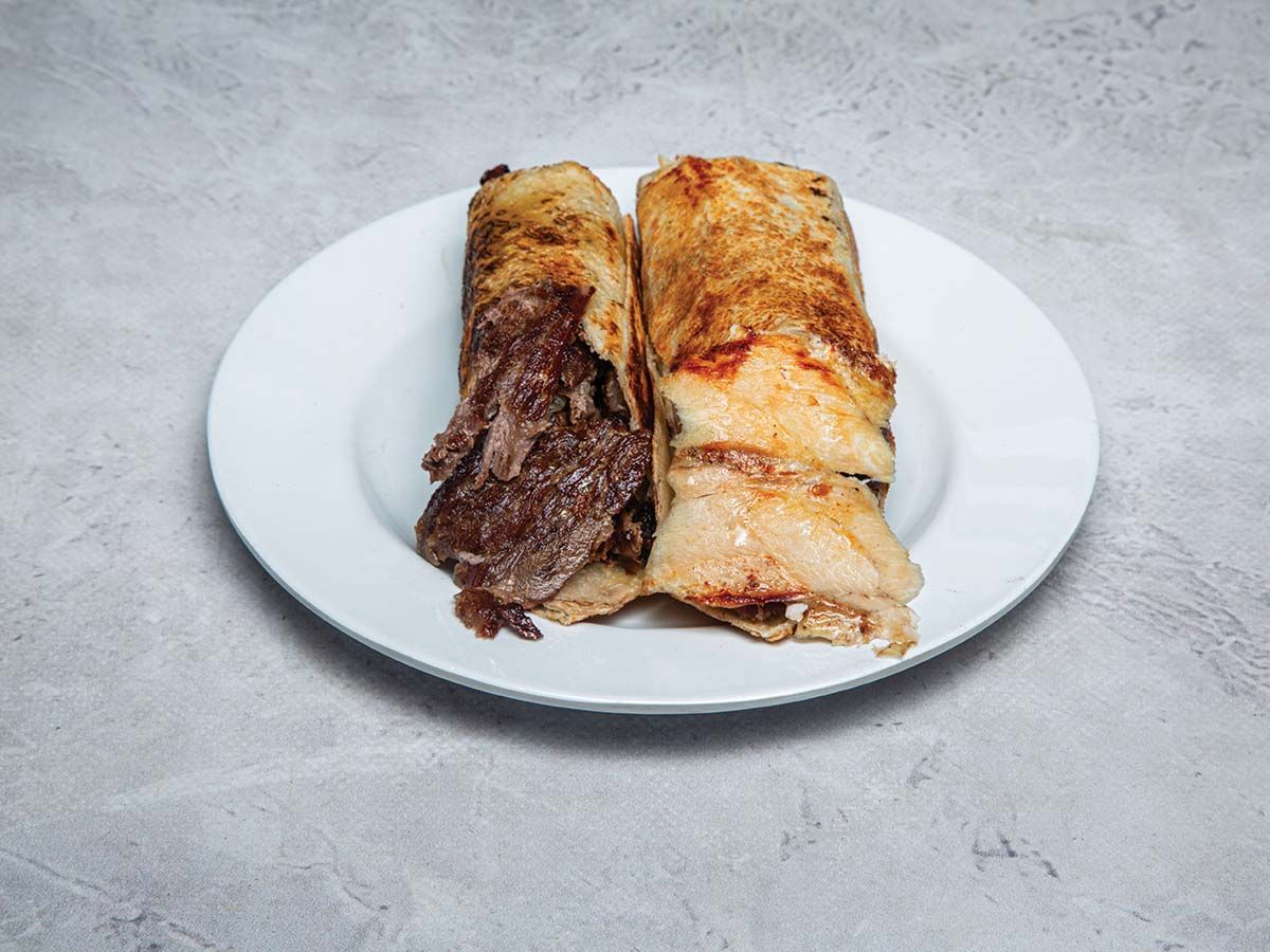 Mixed Syrian Bread Shawarma Sandwich
