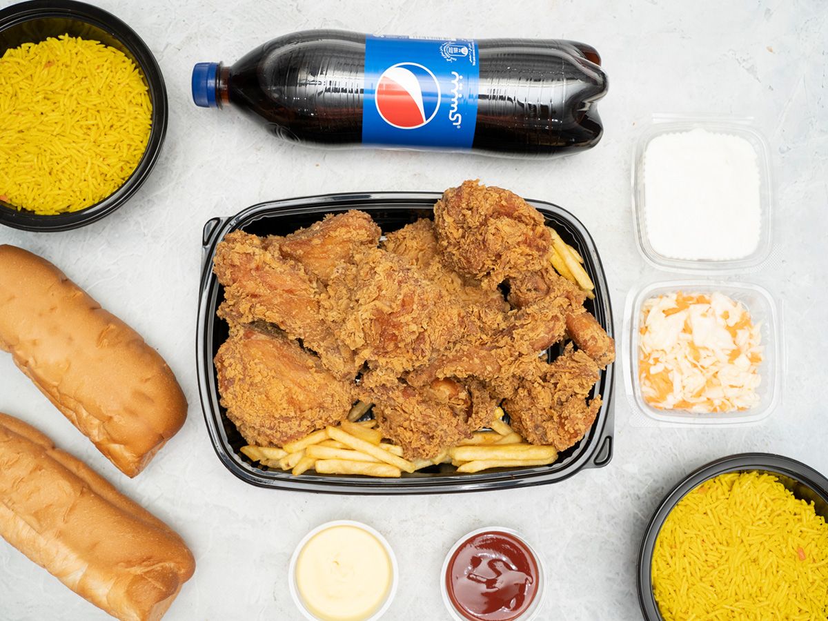Whole Broasted Chicken 10 Pieces With Pepsi