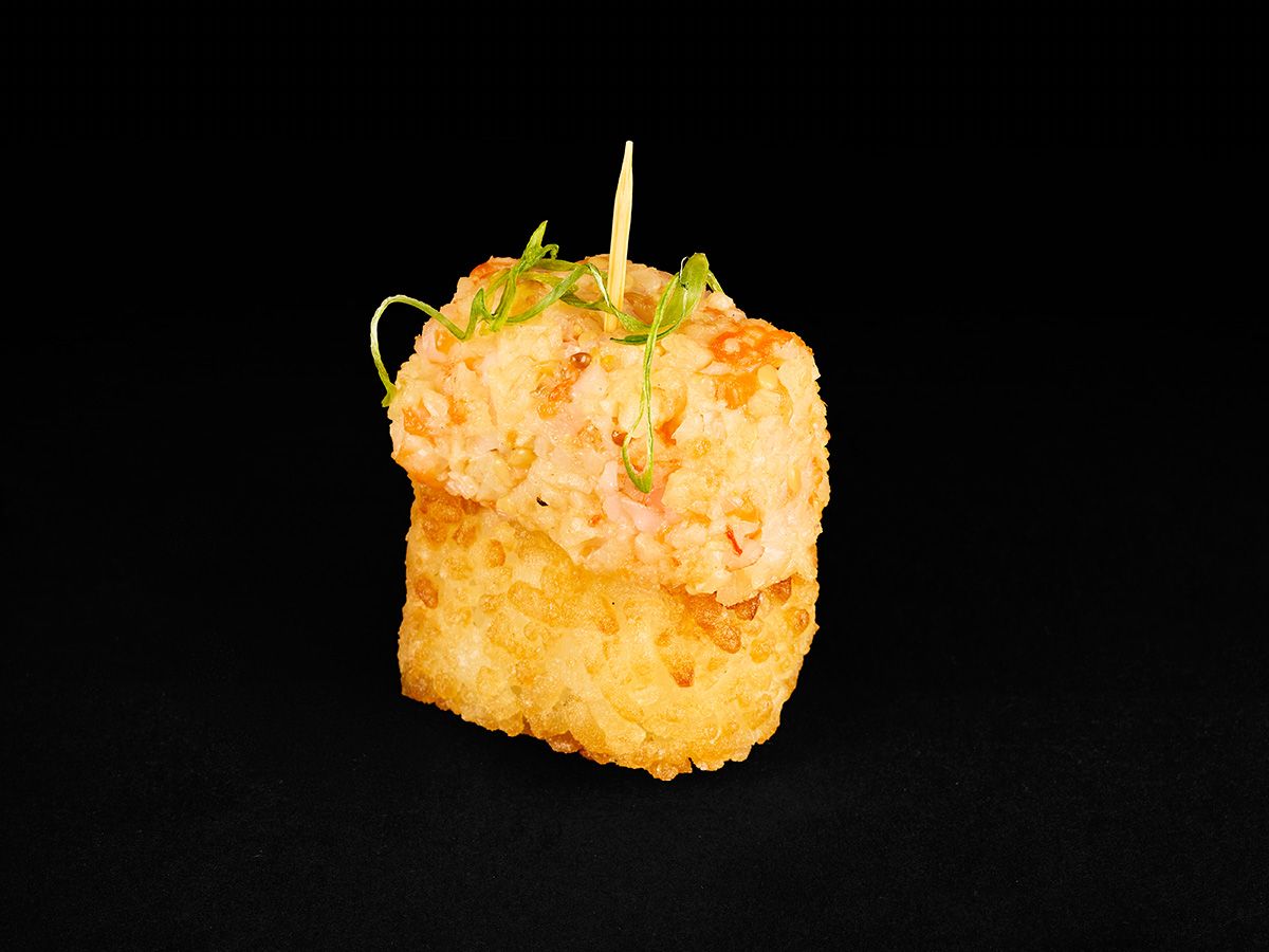 Shrimp Salmon Crispy Rice 1 pc
