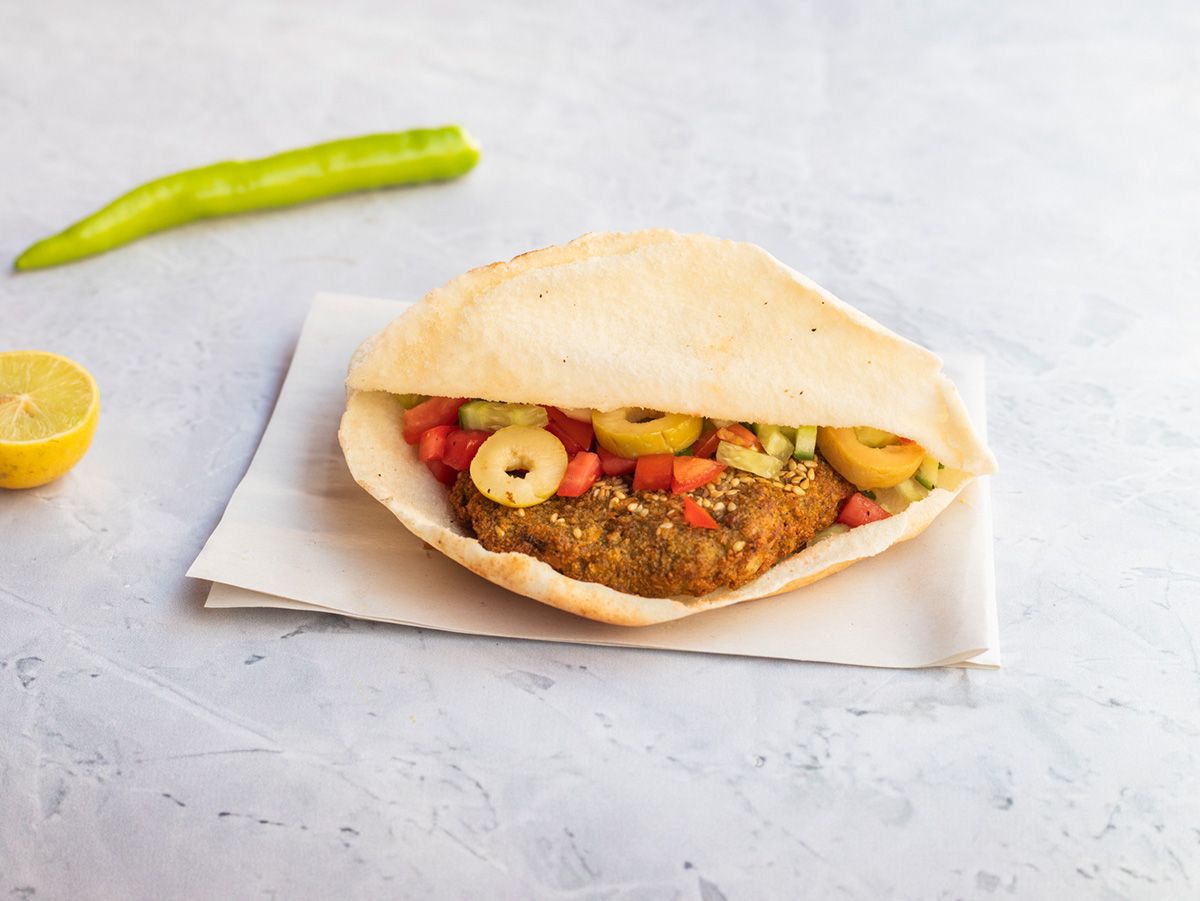 Special Falafel Sandwich with Sesame