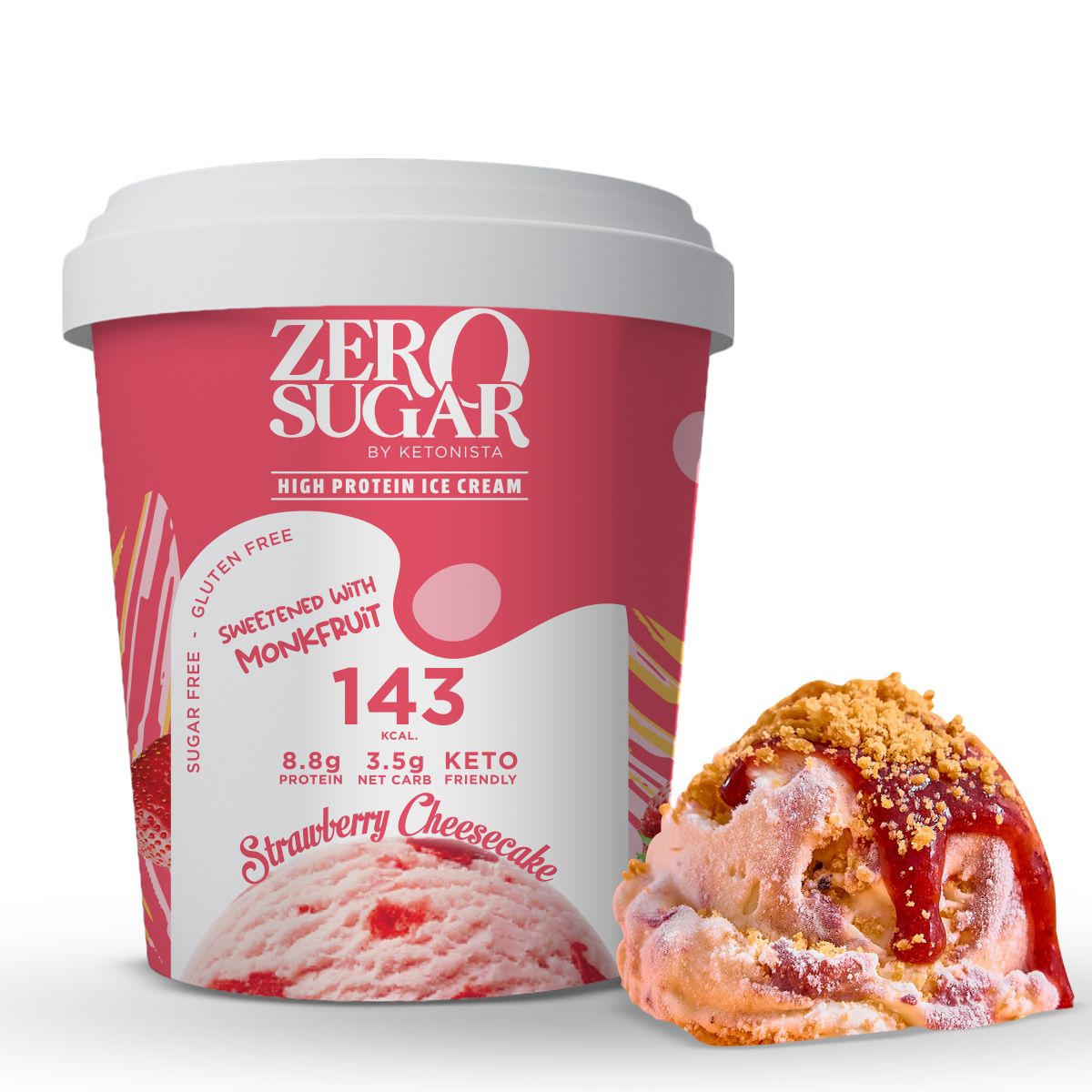 Zero Sugar Strawberry Cheesecake Ice Cream