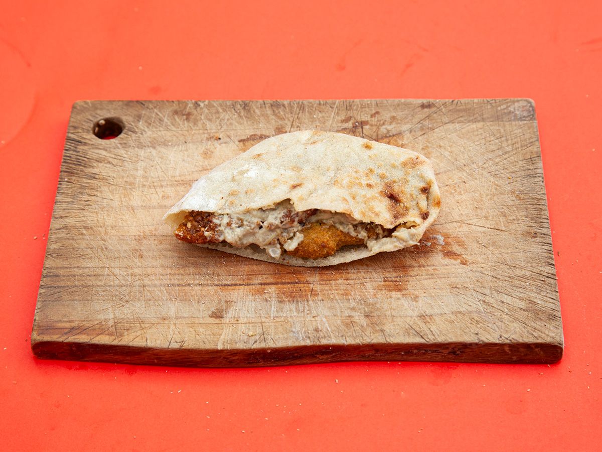 Falafel Stuffed With Baba Ghannoug