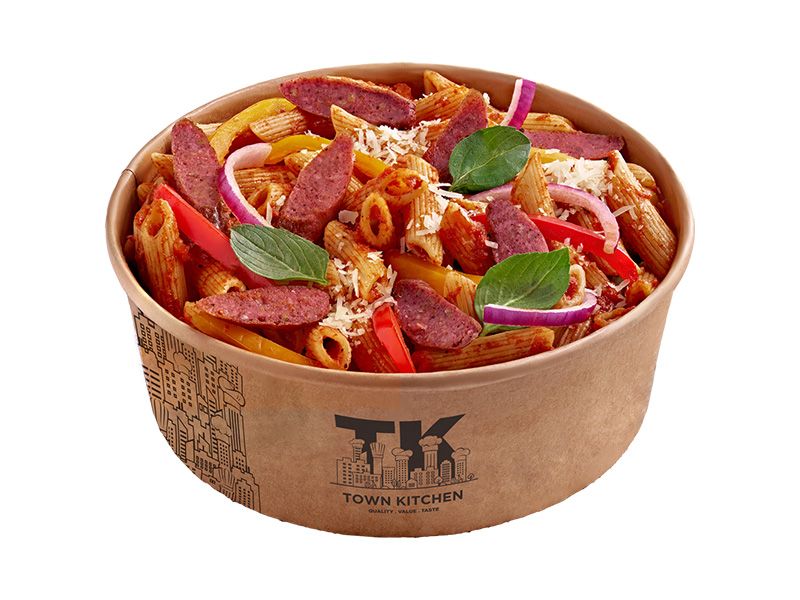 Sujuk And Bell Peppers Pasta