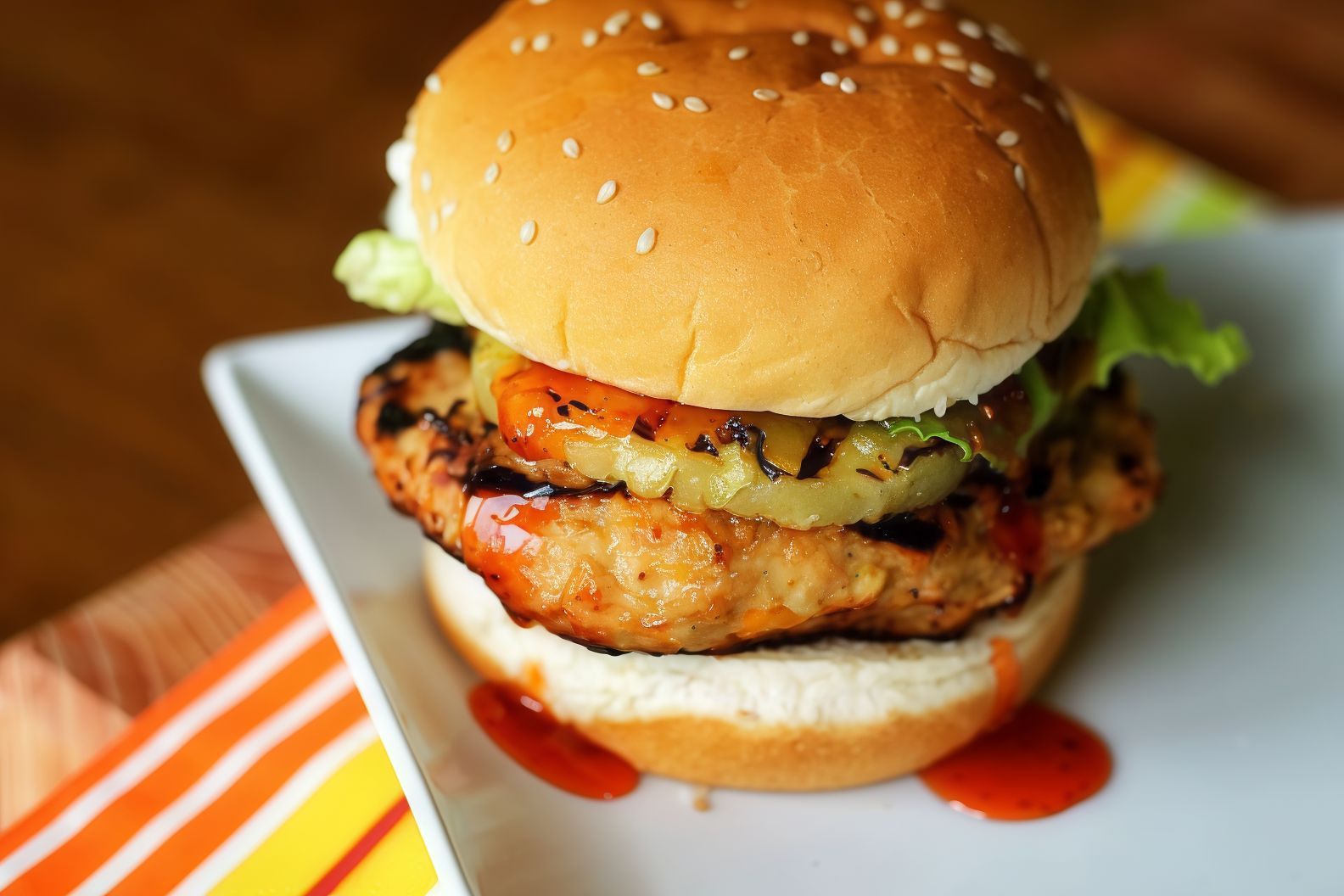 Sweet And Sour Chinese Chicken Veggie Sandwich