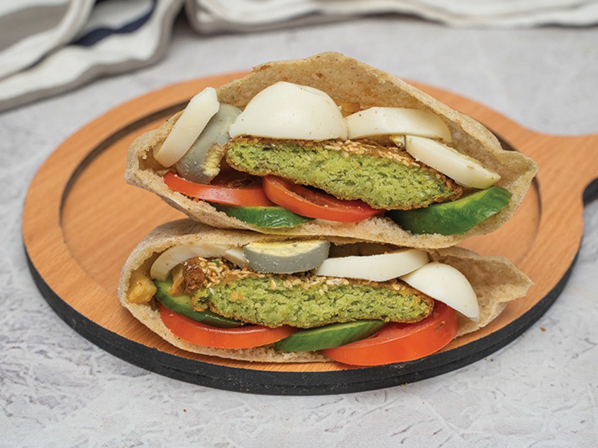 Falafel And Boiled Egg Sandwich Baladi