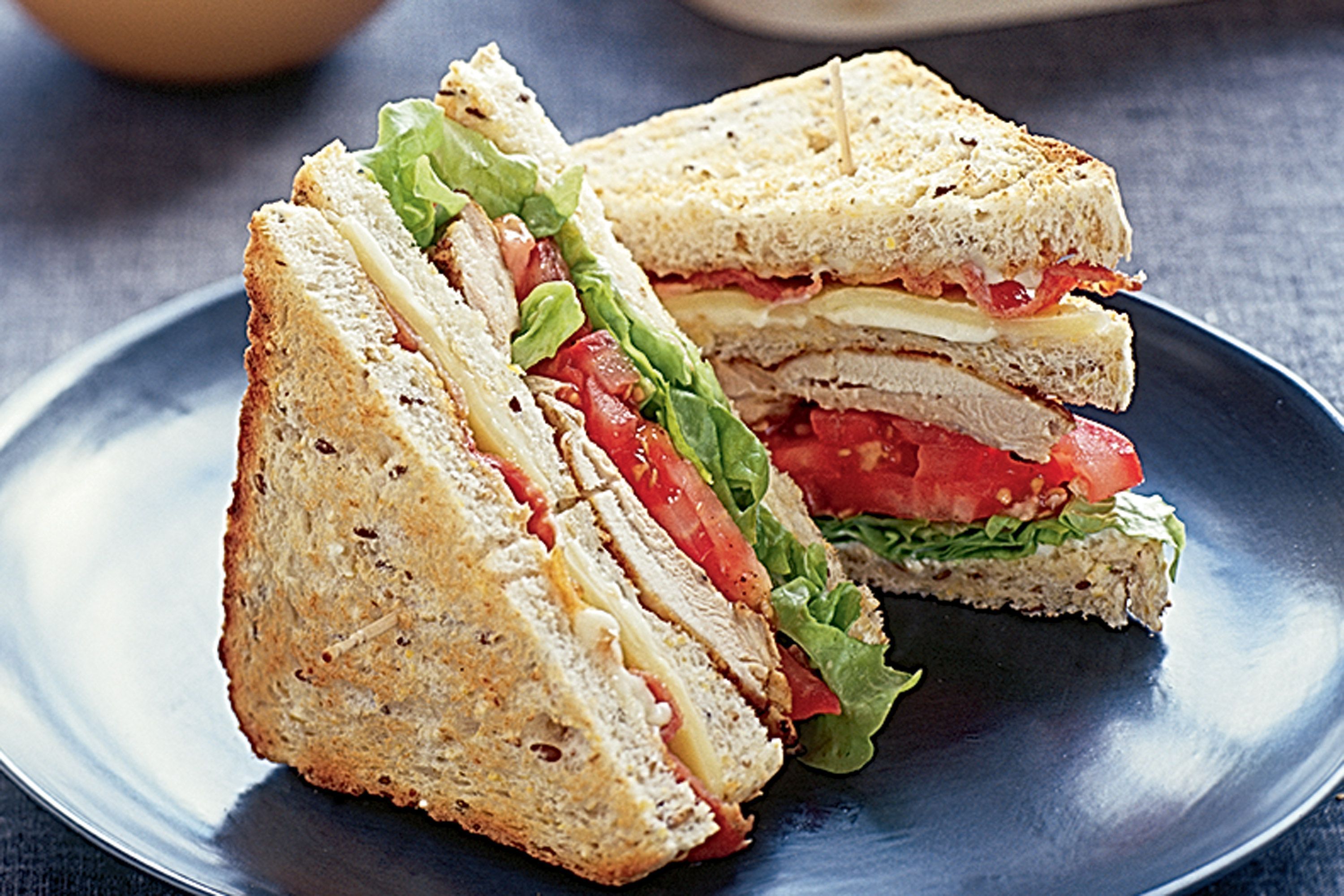 Salmon Club Sandwich