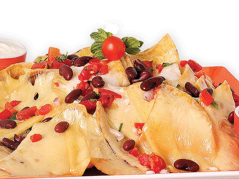 Triple Cheese Nachos