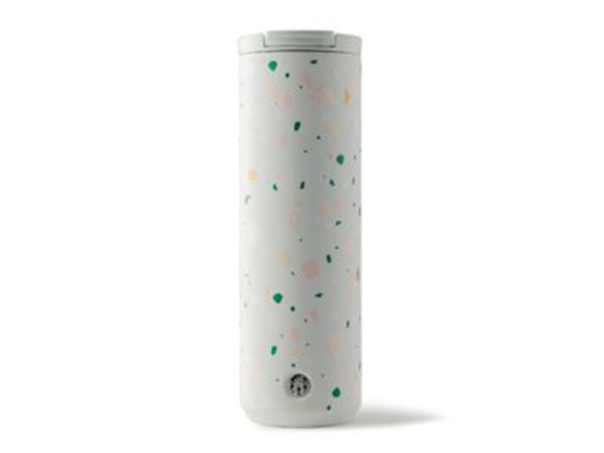Tumbler 16 Oz Stainless Steel Terrazzo White