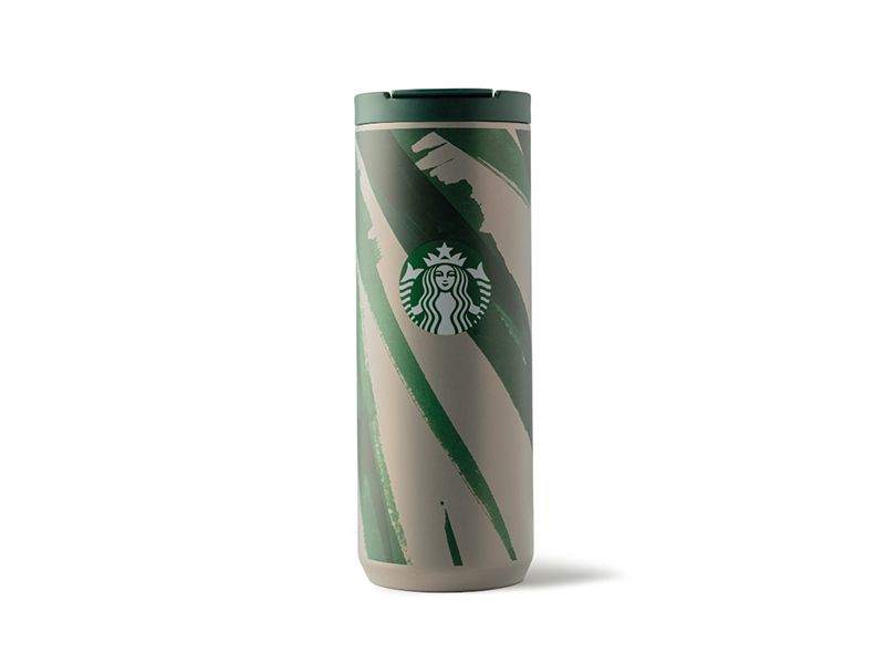 Tumbler 16 Oz Stainless Steel Yavin Painted Gray And Green 11116827