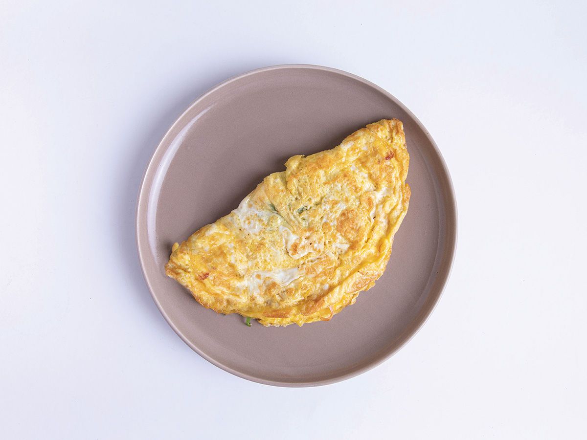 Turkey & Cheddar Stuffed Omelette