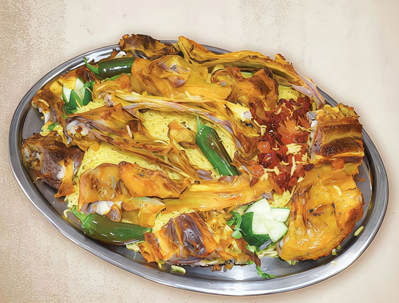 Eight of a goat with rice