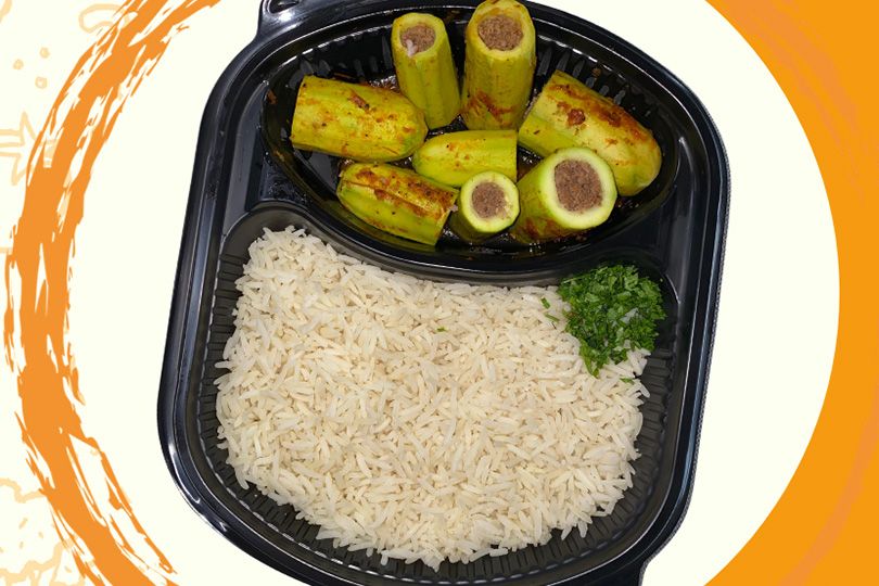 Vegetarian Stuffed Zucchini Meal