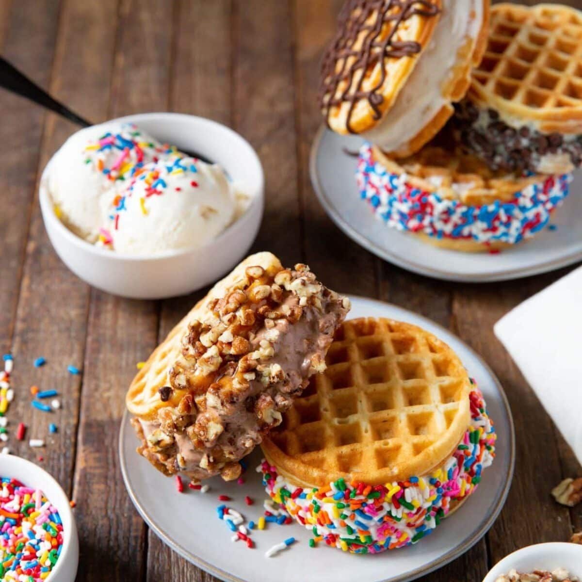 Ice Cream Waffle Sandwich