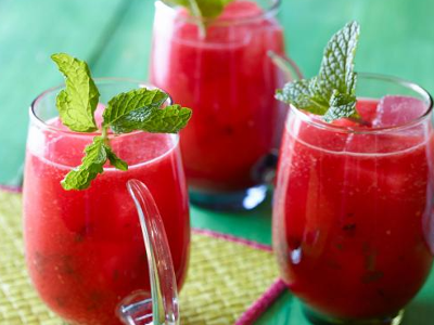 Fresh Watermelon Juice with Natural Mint
