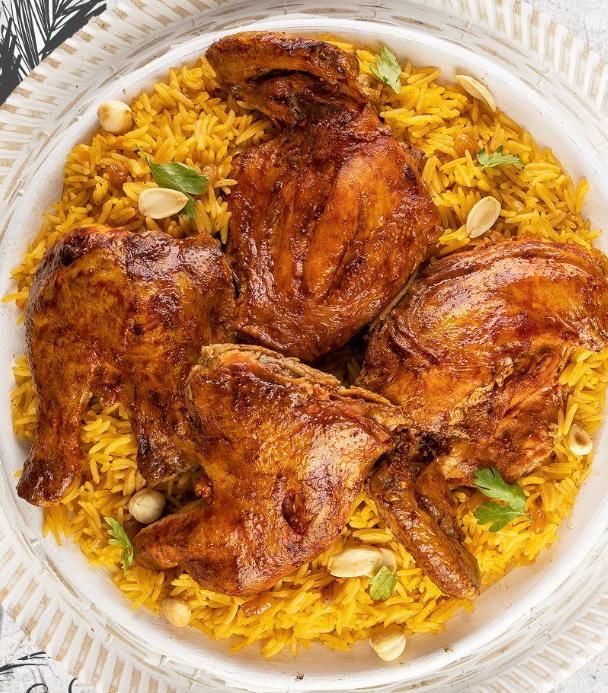 A Plate Of Roasted Chicken