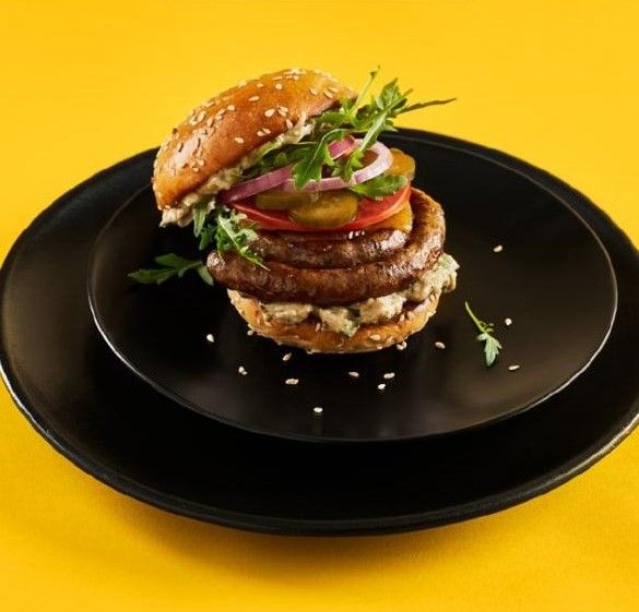 Spiral Sausage Burger Sandwich