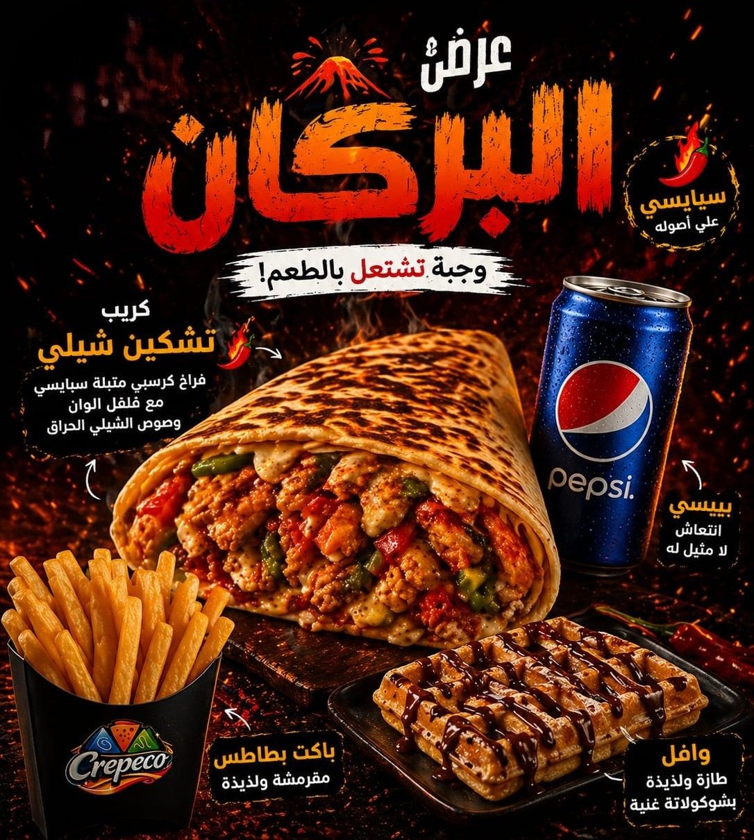 عرض البركان
