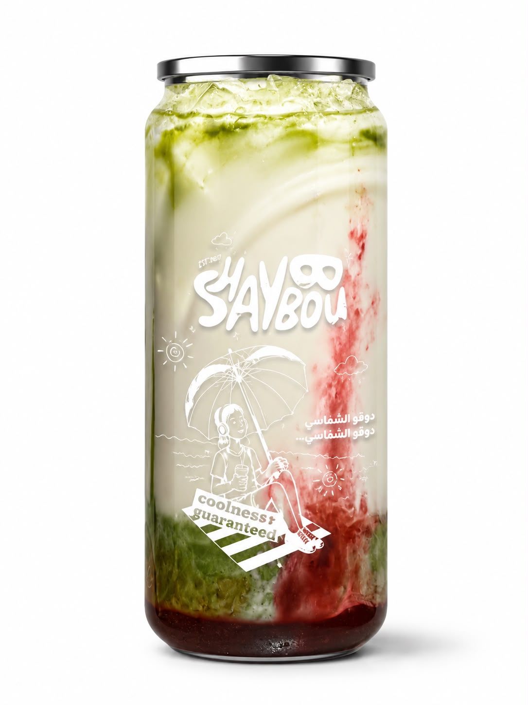 Rasperry peach matcha