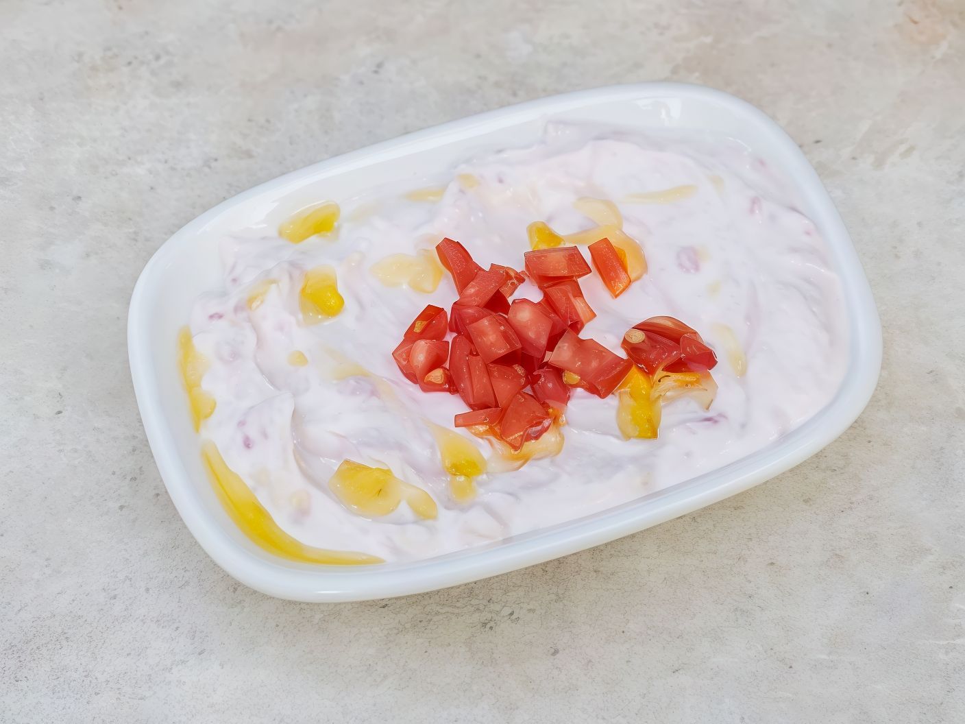 White Cheese With Tomatoes