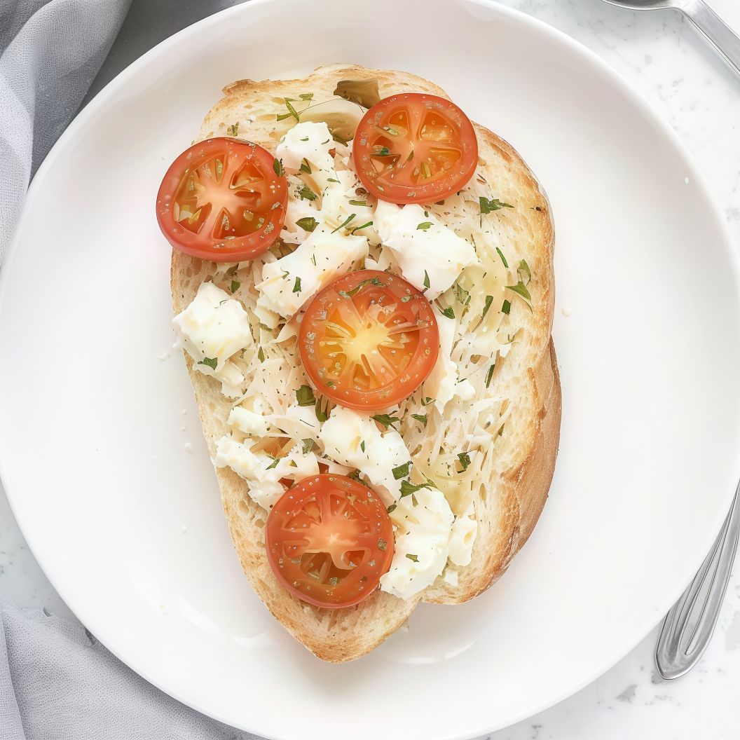White Cheese With Tomatoes (French Bread)