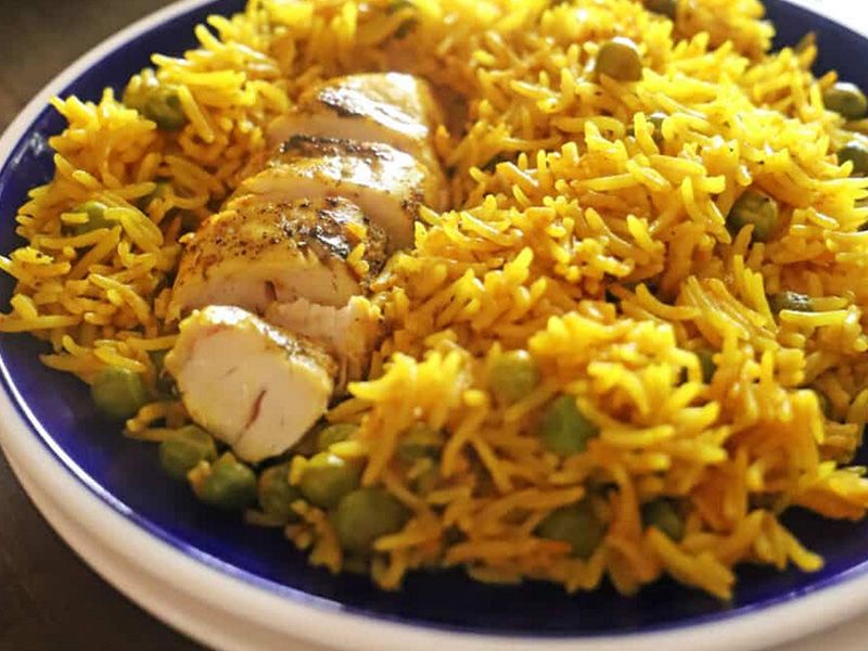 Yellow Basmati Rice With Chicken