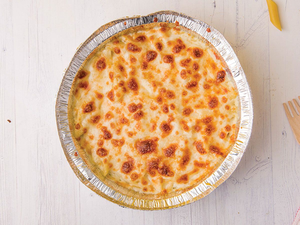 Pasta With White Sauce And Cheese