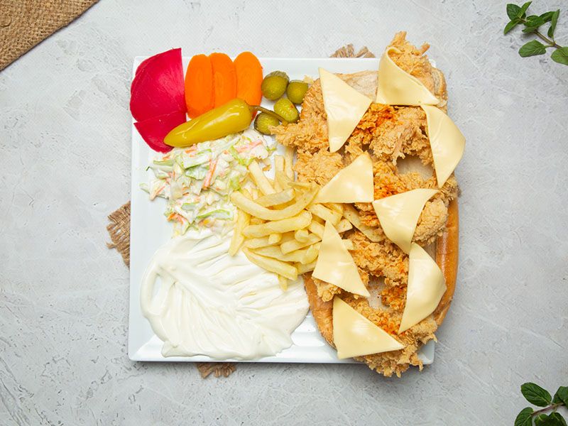 Chicken Zinger With Cheddar Cheese