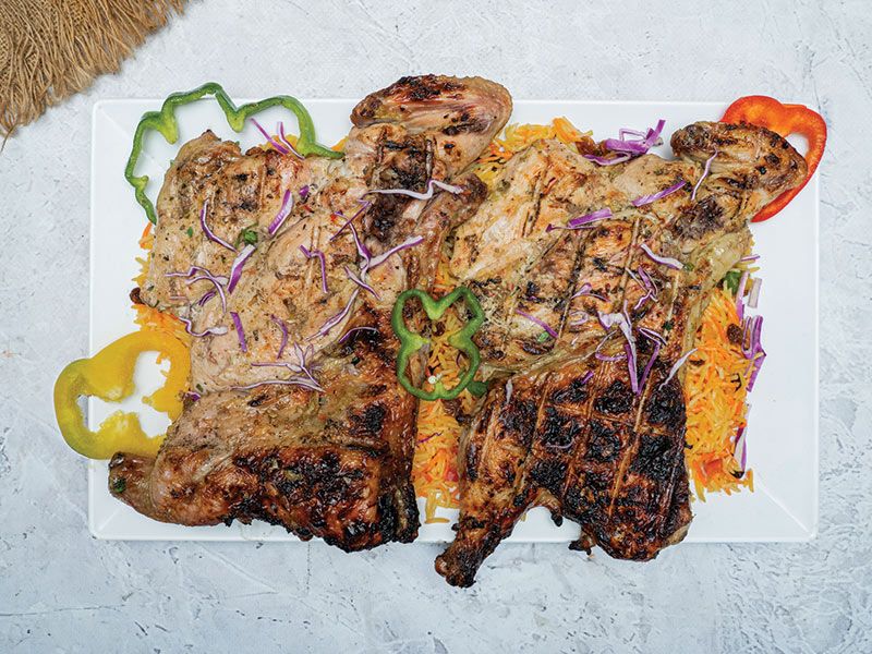 Grilled chicken with rice