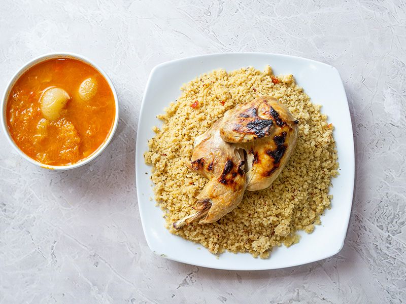 Half Chicken Maftoul