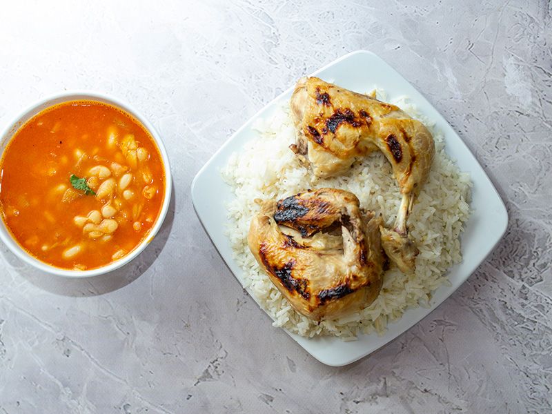 White Beans With Half A Chicken
