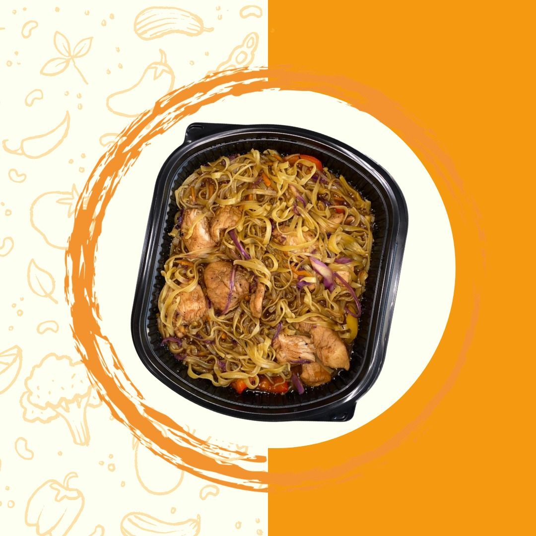 Chinese Egg Noodles with Teriyaki Chicken Meal