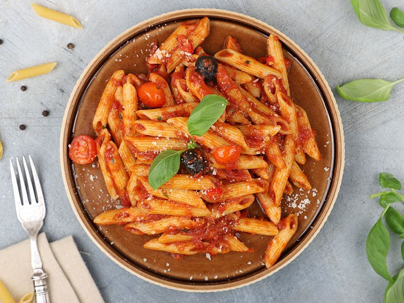 Arrabiatta Penne Pasta With Mushroom